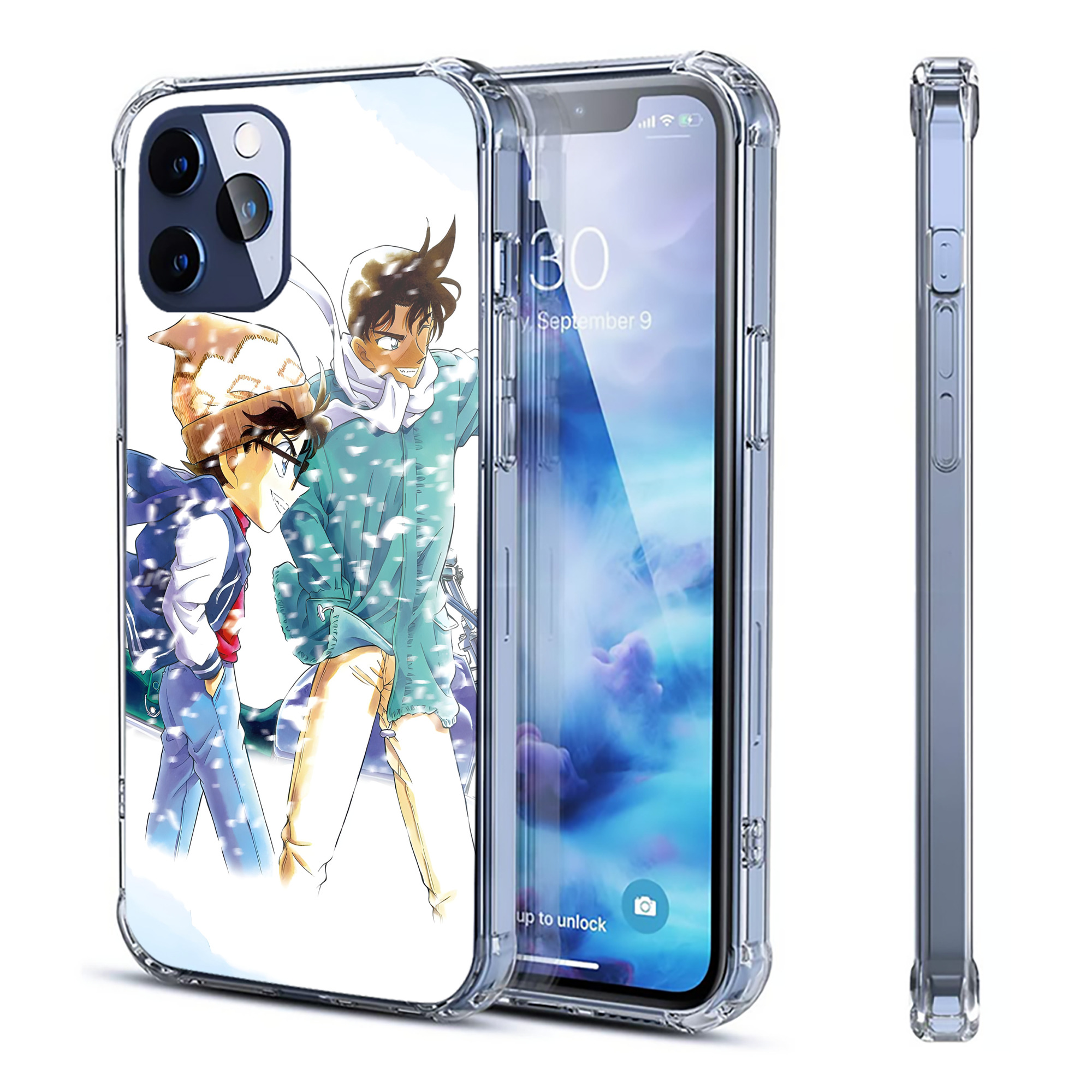 （画像用） 名探偵コナン Detective Conan 【iPhone 12シリーズ対応】透明スマホケース（クリアソフトケース）